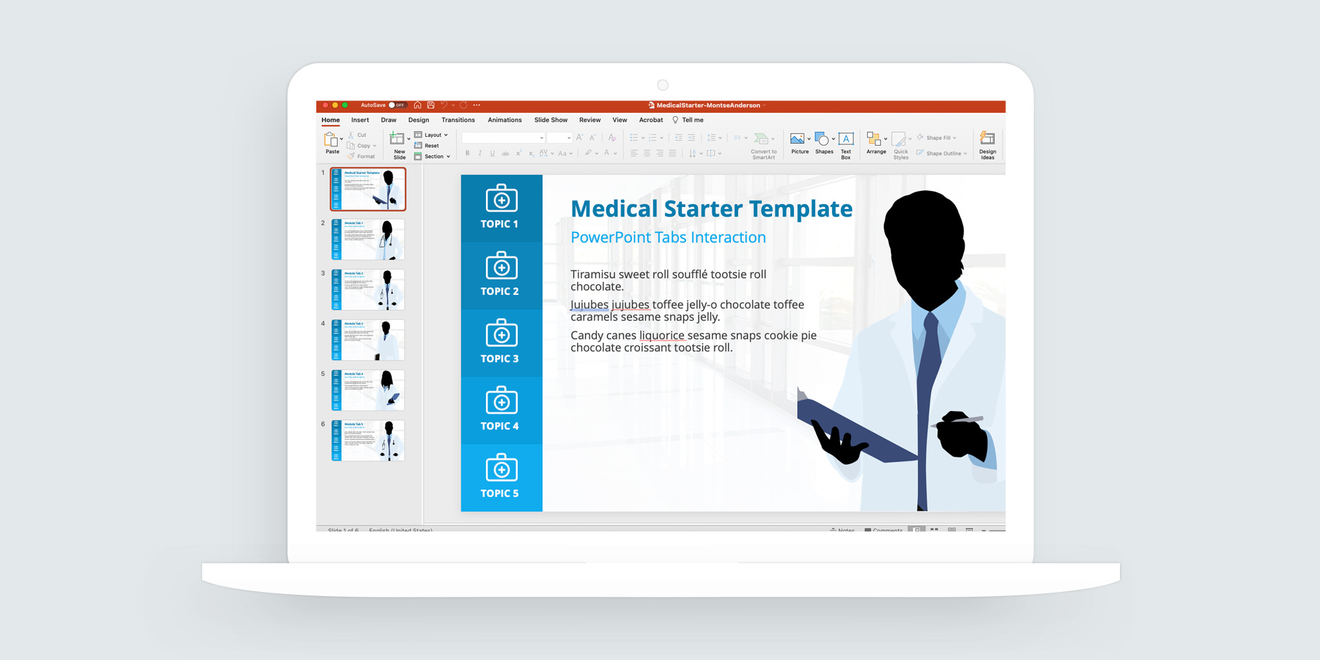 PowerPoint: Medical Course Starter Template