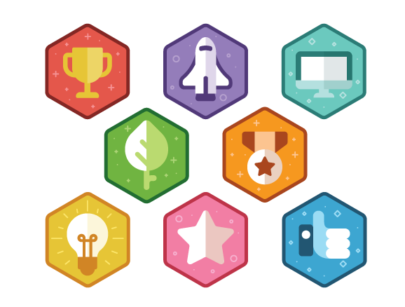 Colorful Gamification Badges