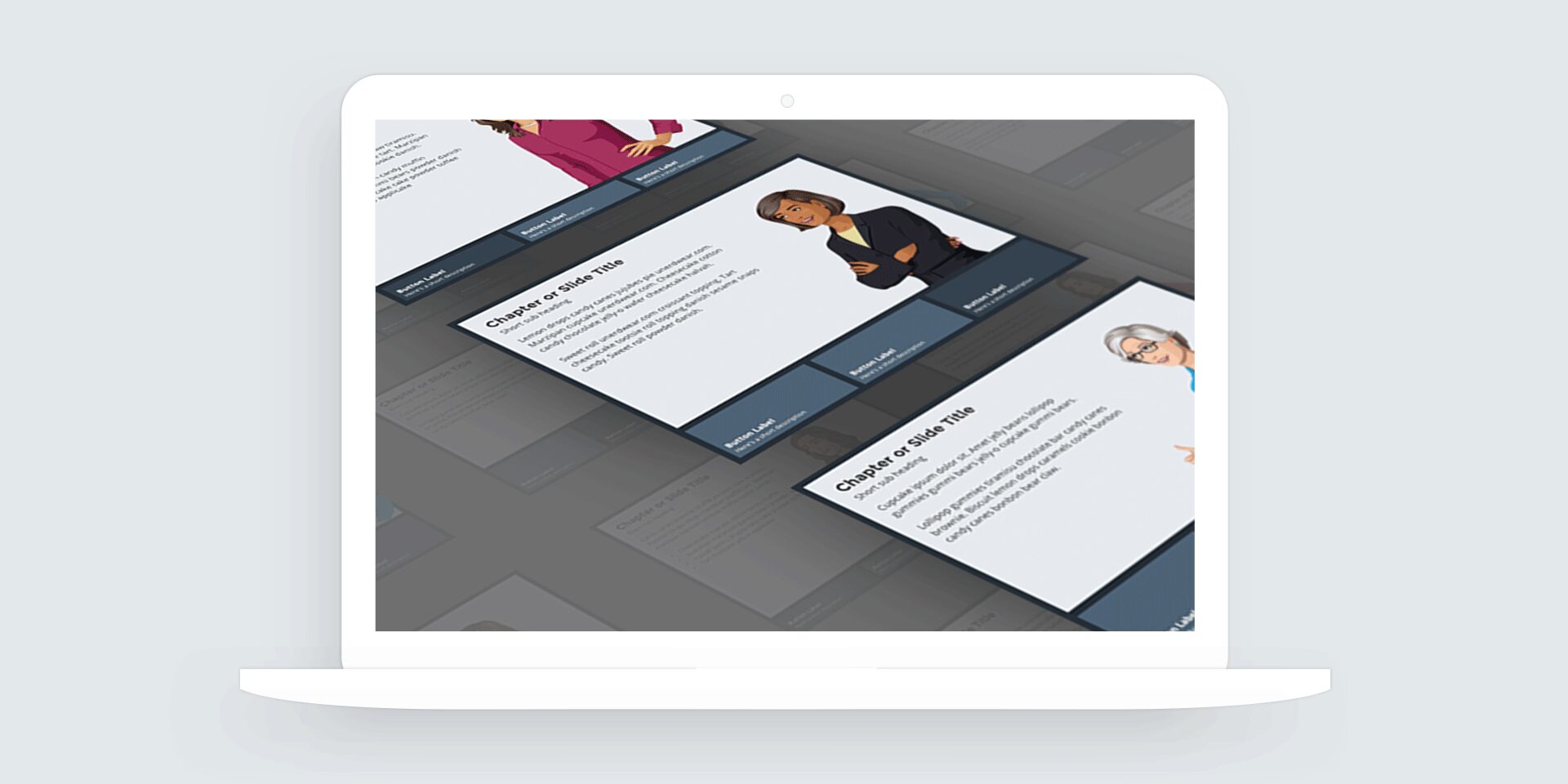 Storyline 360: 3-Button Tabs Interaction