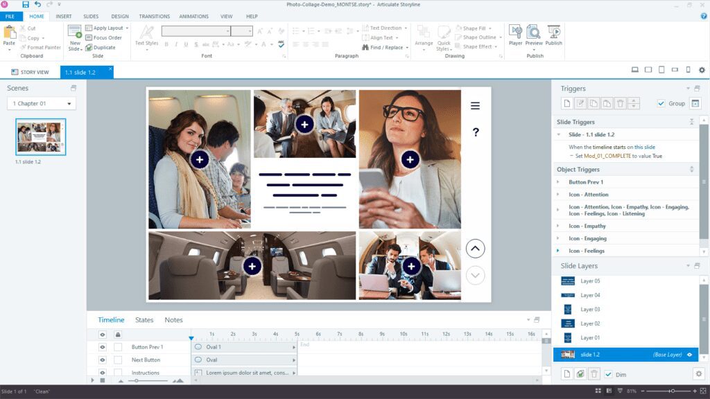 Storyline 360 photo collage example